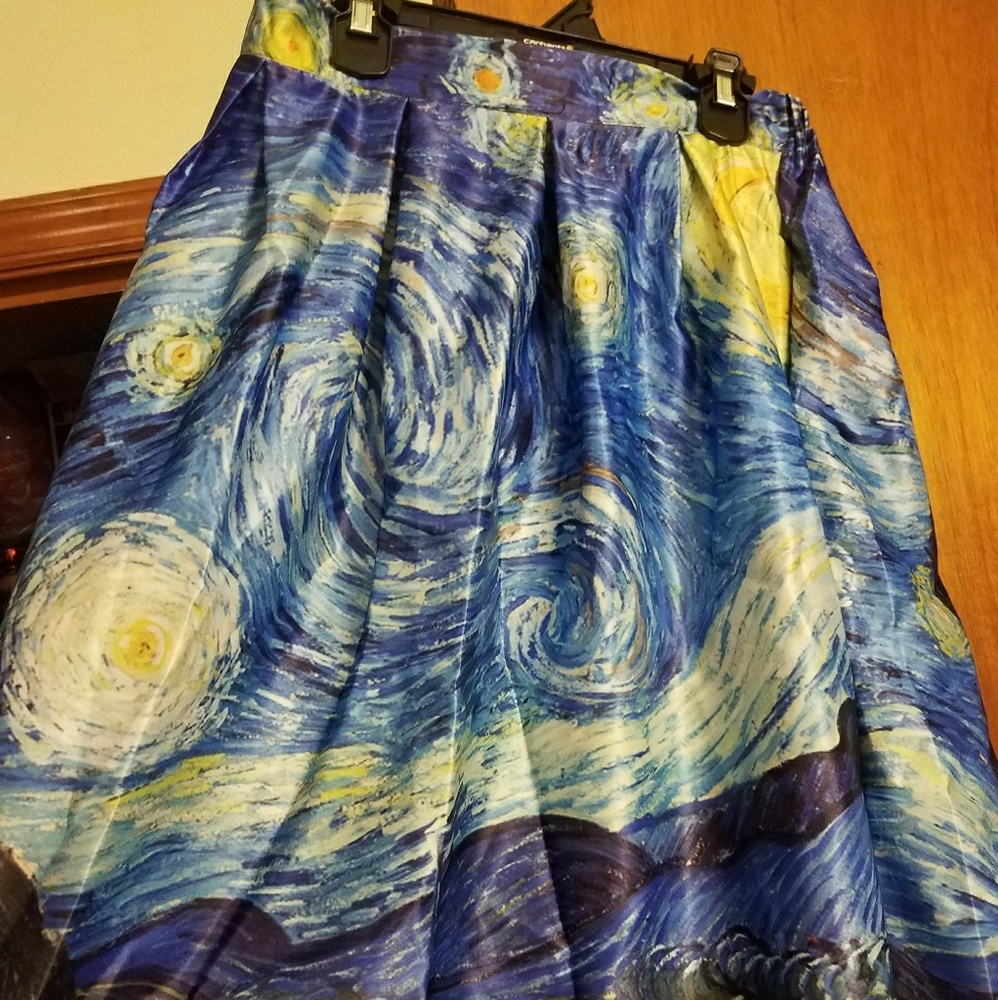 Starry Night Knee length Skirt